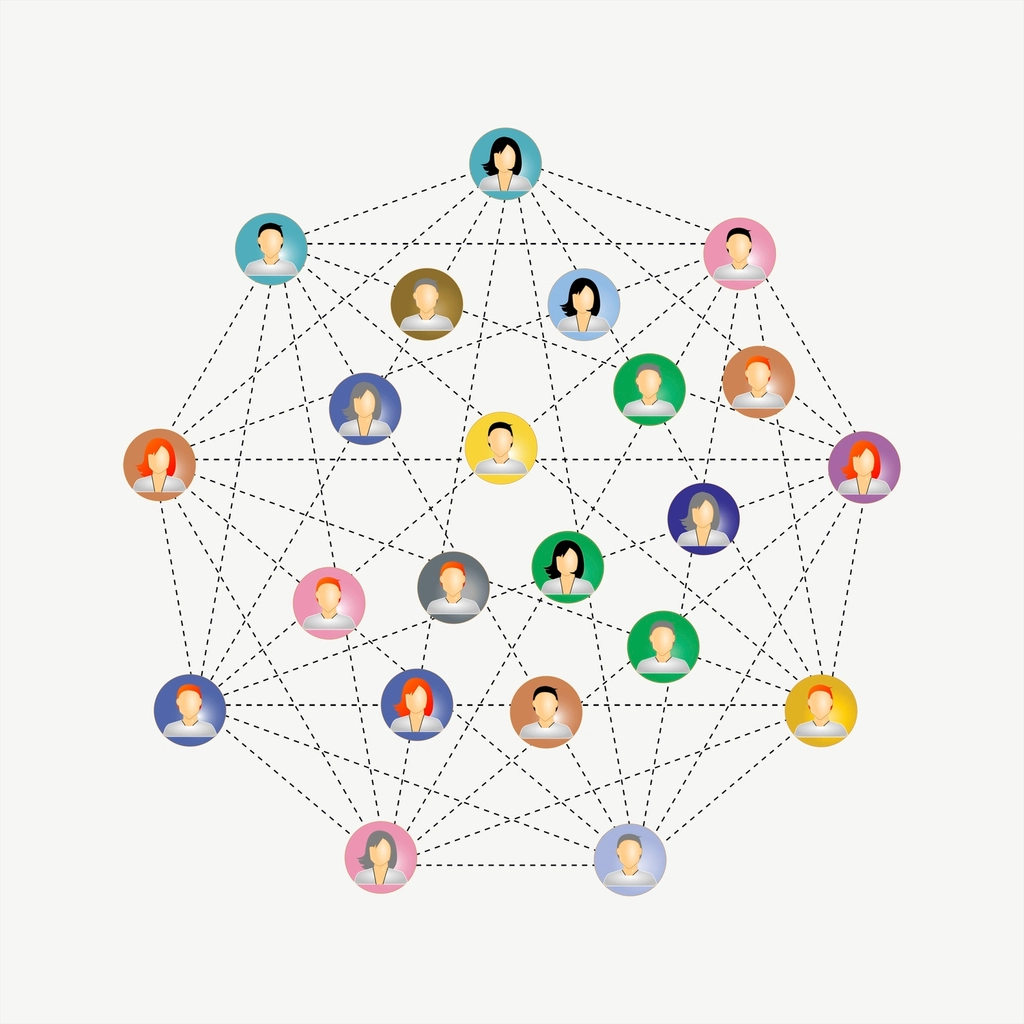 Networking clipart, illustration psd